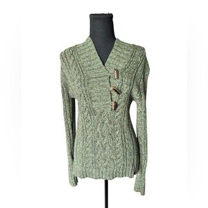 Old Navy Green Cable Knit Sweater